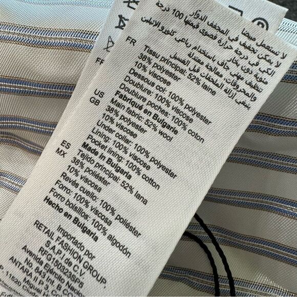 New Sandro France Palma Jacket Tailored Cut Wool Blend‎ Gray size 10 US - Picture 12 of 15